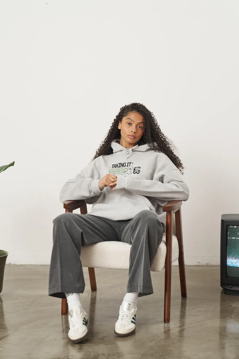 KBar Design KBAR X UN:IK 'Taking It Slow' Vintage Washed Hoodie - Grey