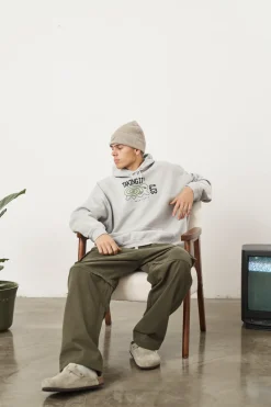KBar Design KBAR X UN:IK 'Taking It Slow' Vintage Washed Hoodie - Grey