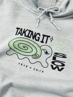 KBar Design KBAR X UN:IK 'Taking It Slow' Vintage Washed Hoodie - Grey