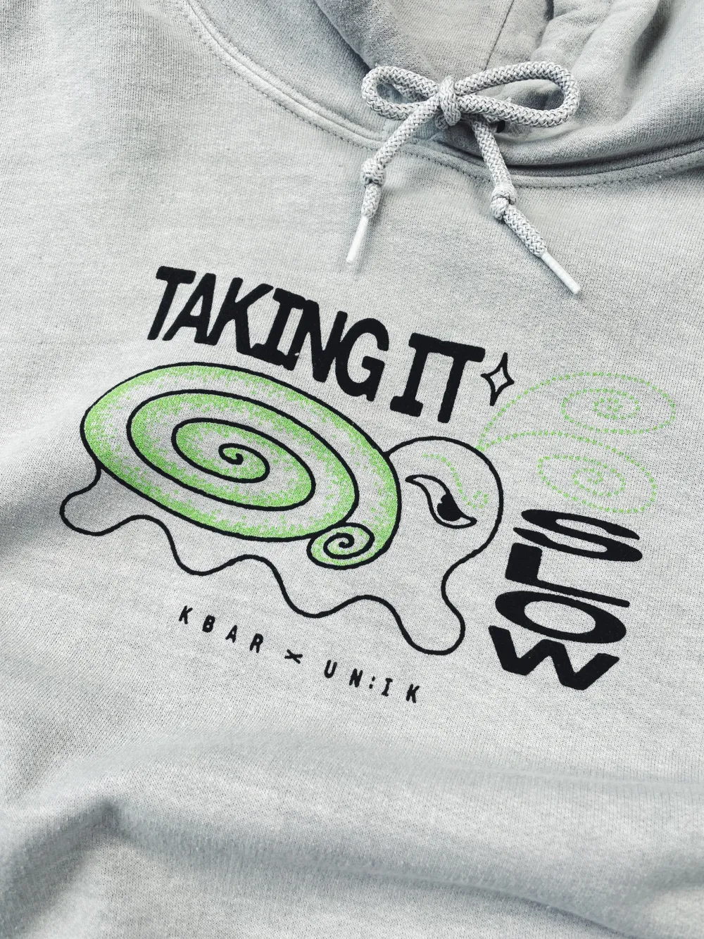 KBar Design KBAR X UN:IK 'Taking It Slow' Vintage Washed Hoodie - Grey