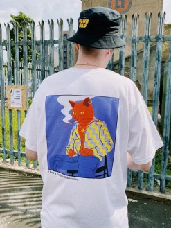 Melé x Club Bad 'Cool Cat' Tee - White