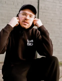 Melé x Club Bad 'Crossed Legs' Hoodie - Black