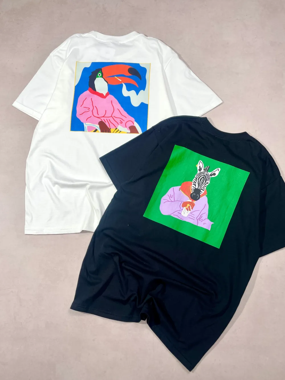 Discounted Bundles Melé x Club Bad Tee Twinpack - Toucan/Afters Zebra