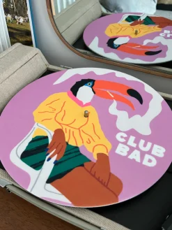 Melé x Club Bad 'Toucan' Vinyl Slipmat - Pink