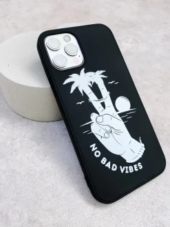 UN:IK Essentials 'No Bad Vibes' Phone Case - Black