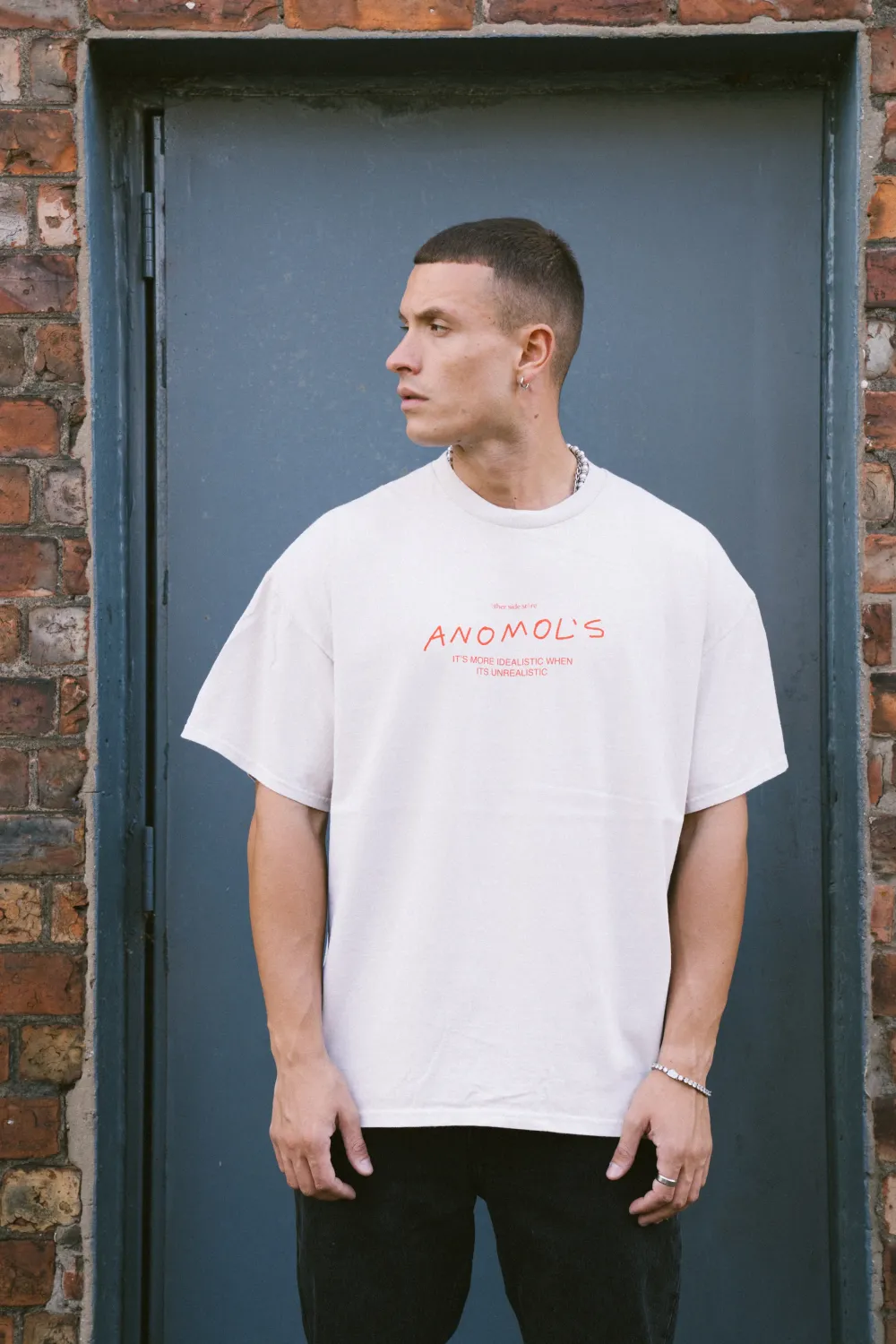 Other Side Store 'Anomols' Vintage Washed Tee - Cream
