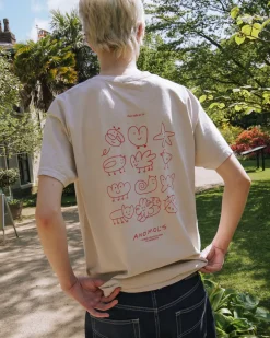 Other Side Store 'Anomols' Vintage Washed Tee - Cream