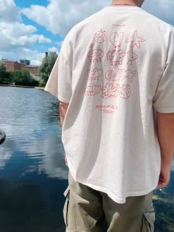Other Side Store 'Anomols' Vintage Washed Tee - Cream