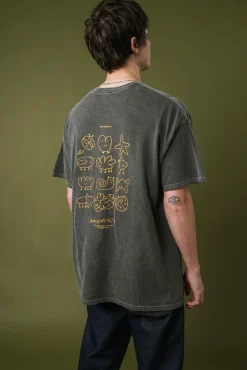 Other Side Store 'Anomols' Vintage Washed Tee - Black
