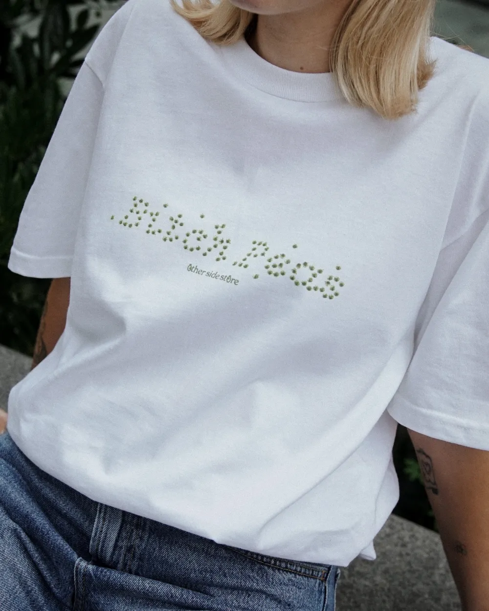 Other Side Store 'Bitch Peas' Tee - White