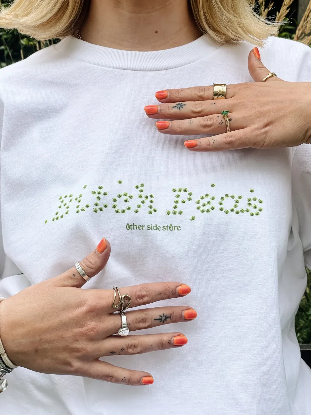 Other Side Store 'Bitch Peas' Tee - White