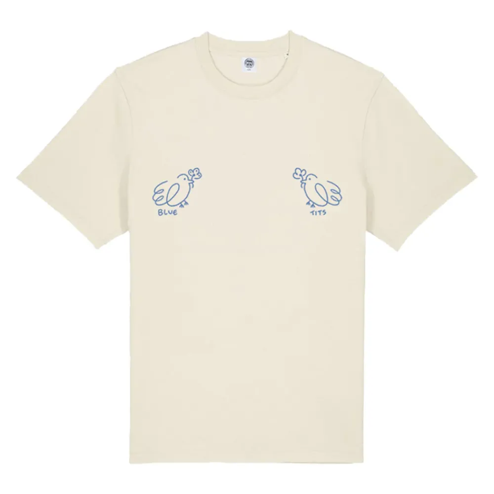 Other Side Store 'Blue Tits' Tee - Off White