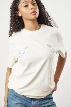 Other Side Store 'Blue Tits' Tee - Off White