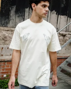 Other Side Store 'Blue Tits' Tee - Off White