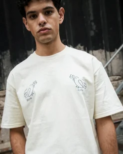 Other Side Store 'Blue Tits' Tee - Off White