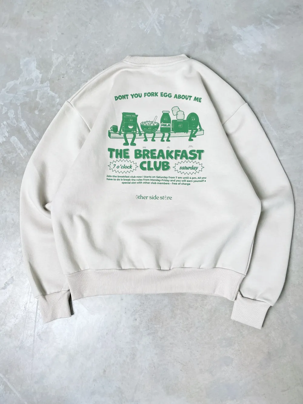 Other Side Store 'Breakfast Club' Sweater - Stone