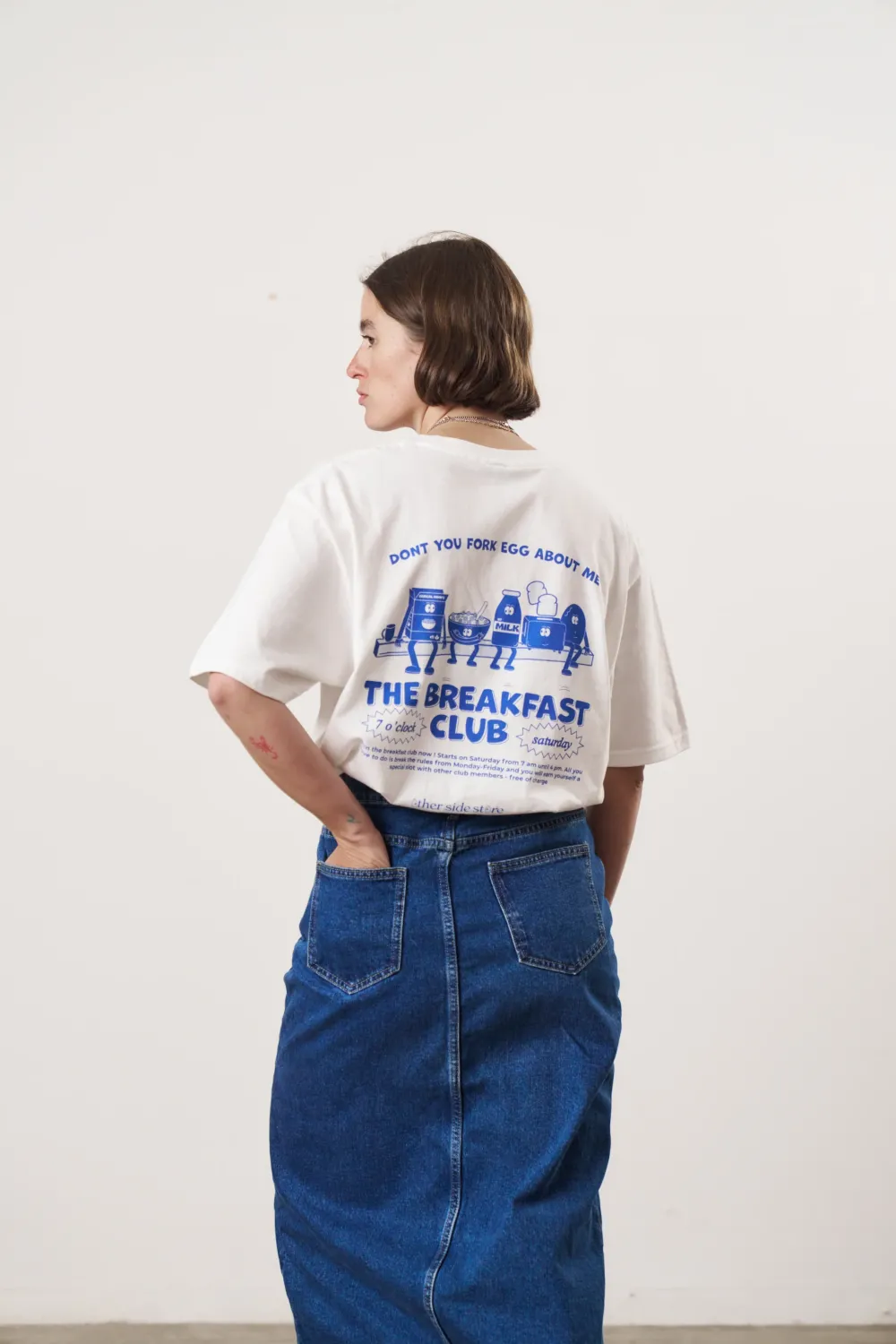 Other Side Store 'Breakfast Club' Tee - White
