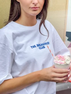 Other Side Store 'Breakfast Club' Tee - White