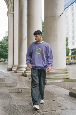 Other Side Store 'Croc In Crocs' Sweater - Vintage Washed Violet