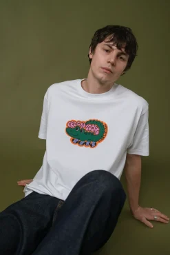 Other Side Store 'Croc In Socks' Tee - White