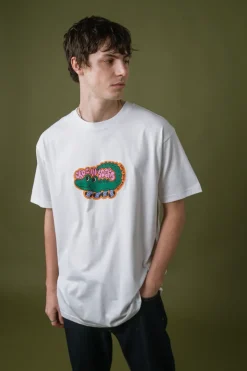 Other Side Store 'Croc In Socks' Tee - White