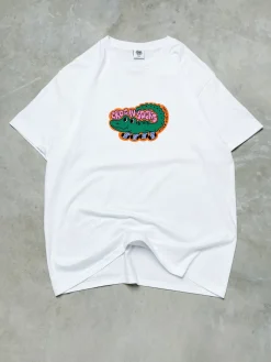 Other Side Store 'Croc In Socks' Tee - White