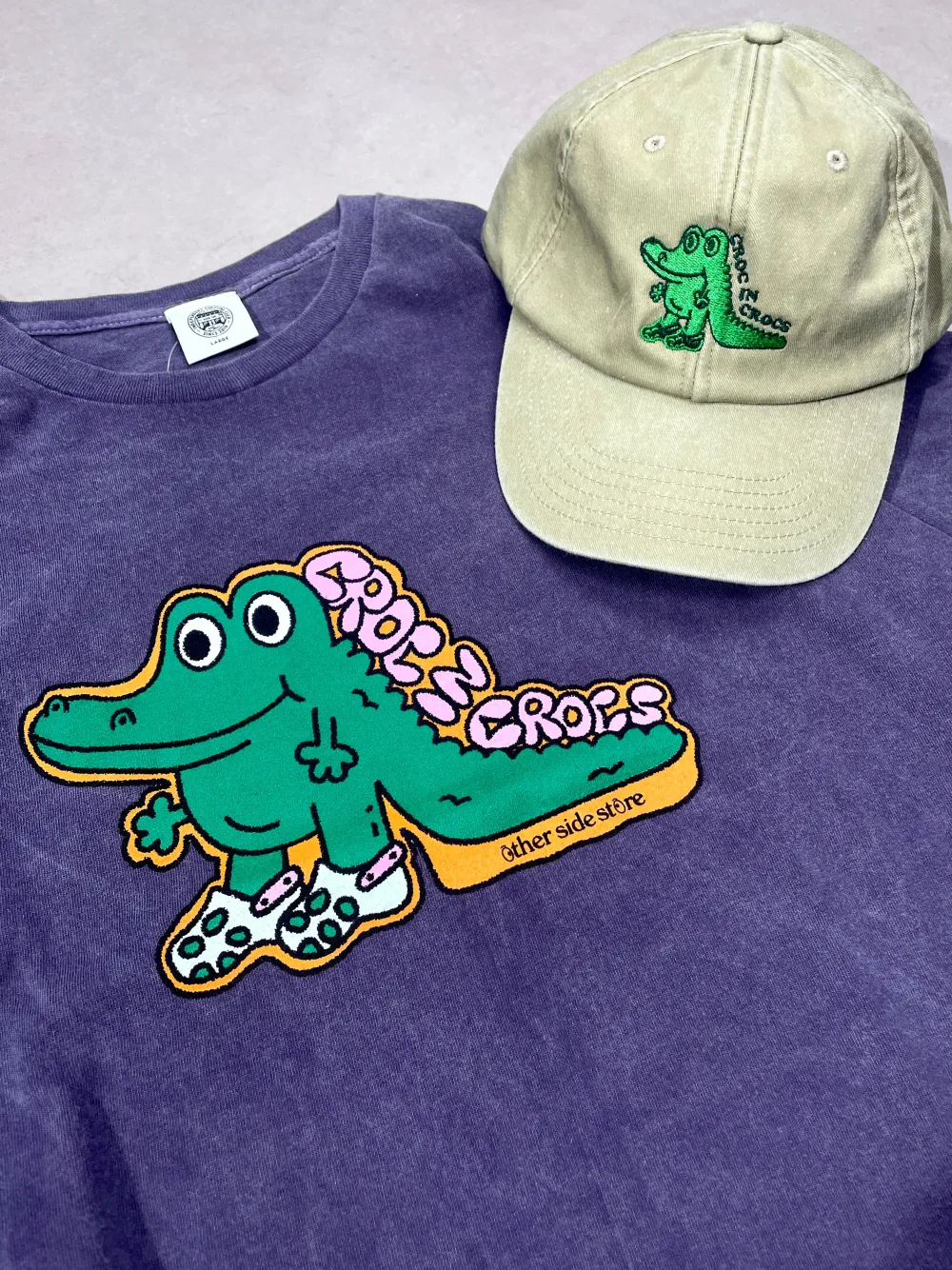 Discounted Bundles Other Side Store 'Croc In Crocs' Tee & Cap Bundle