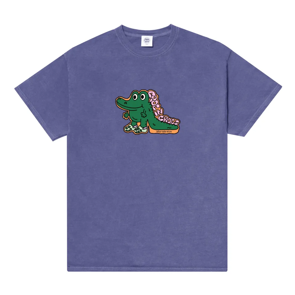 Other Side Store 'Croc In Crocs' Vintage Washed Tee - Violet