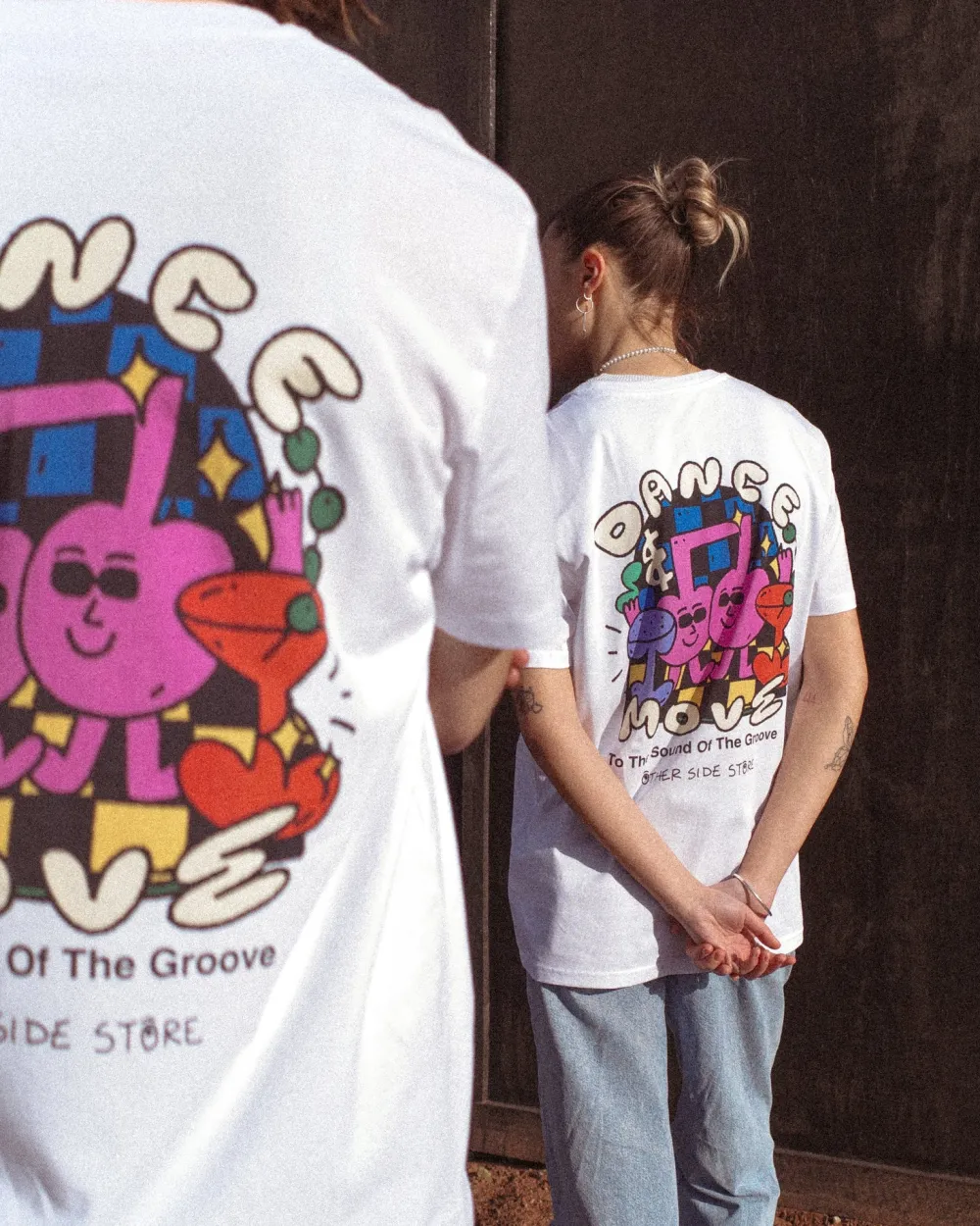 Other Side Store 'Dance and Groove' Tee - White
