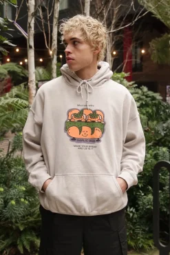 Other Side Store 'Garlic Bed' Vintage Washed Hoodie - Sand