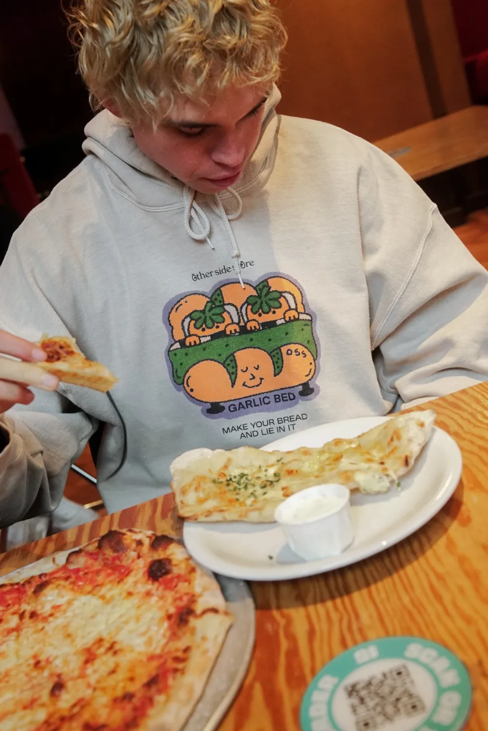 Other Side Store 'Garlic Bed' Vintage Washed Hoodie - Sand