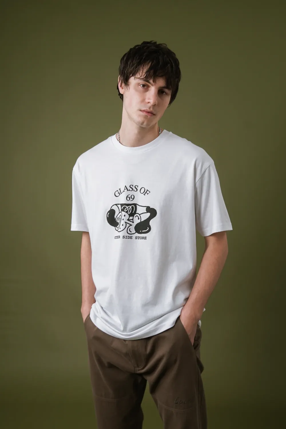 Other Side Store 'Glass of 69' Tee - White