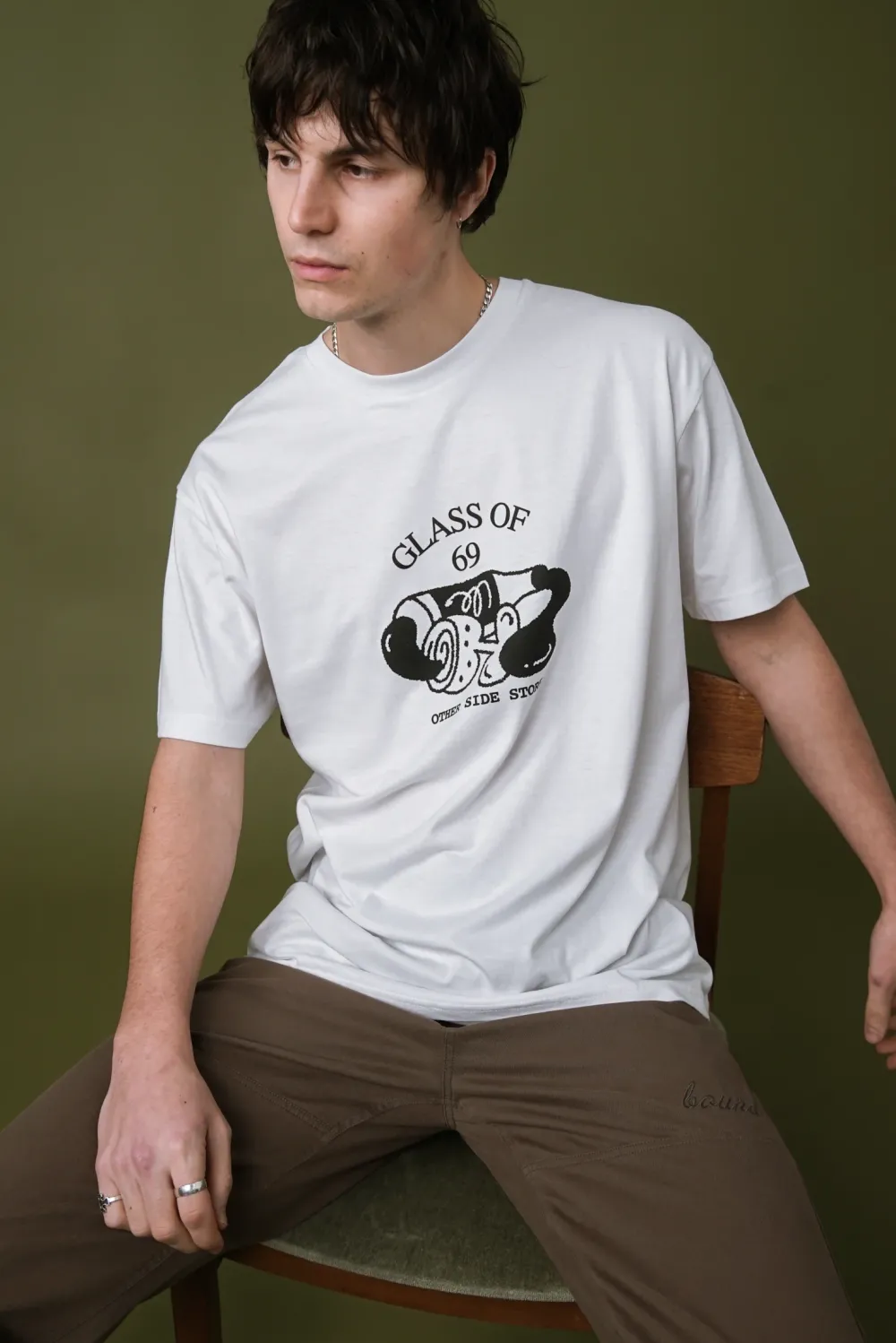 Other Side Store 'Glass of 69' Tee - White