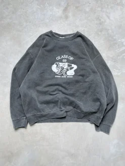 Other Side Store 'Glass of 69' Vintage Washed Sweater - Charcoal