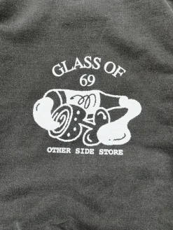 Other Side Store 'Glass of 69' Vintage Washed Sweater - Charcoal