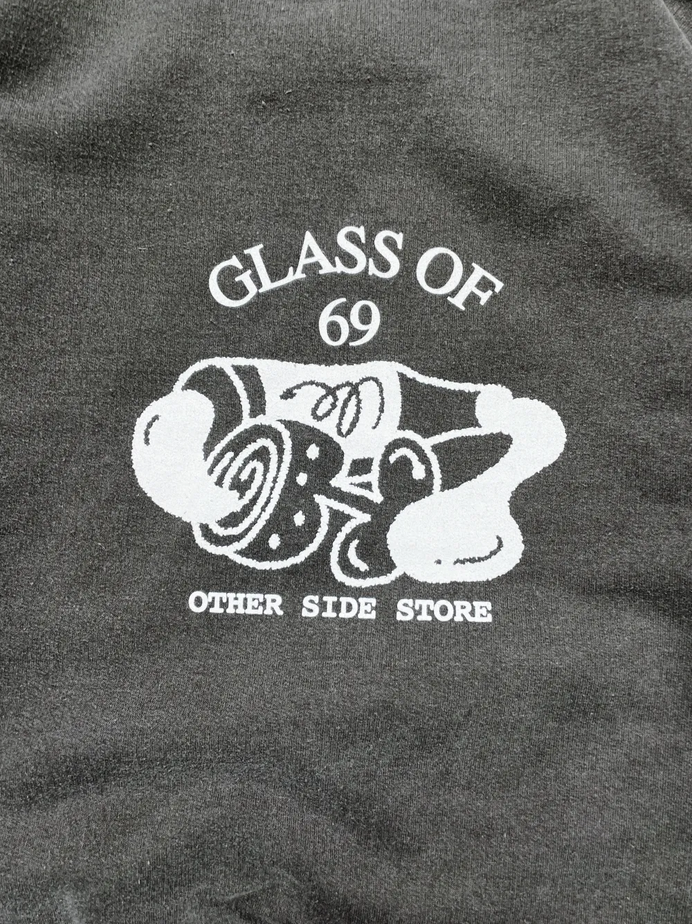 Other Side Store 'Glass of 69' Vintage Washed Sweater - Charcoal