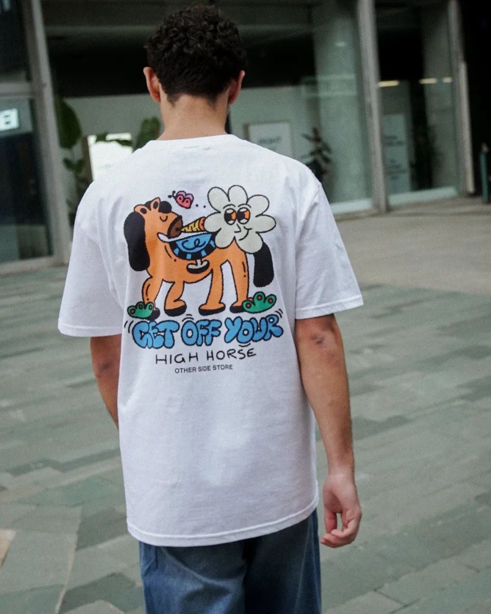 Other Side Store 'High Horse' Tee - White