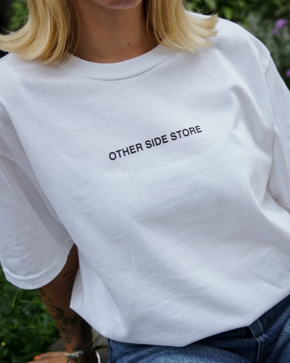 Other Side Store 'High Horse' Tee - White