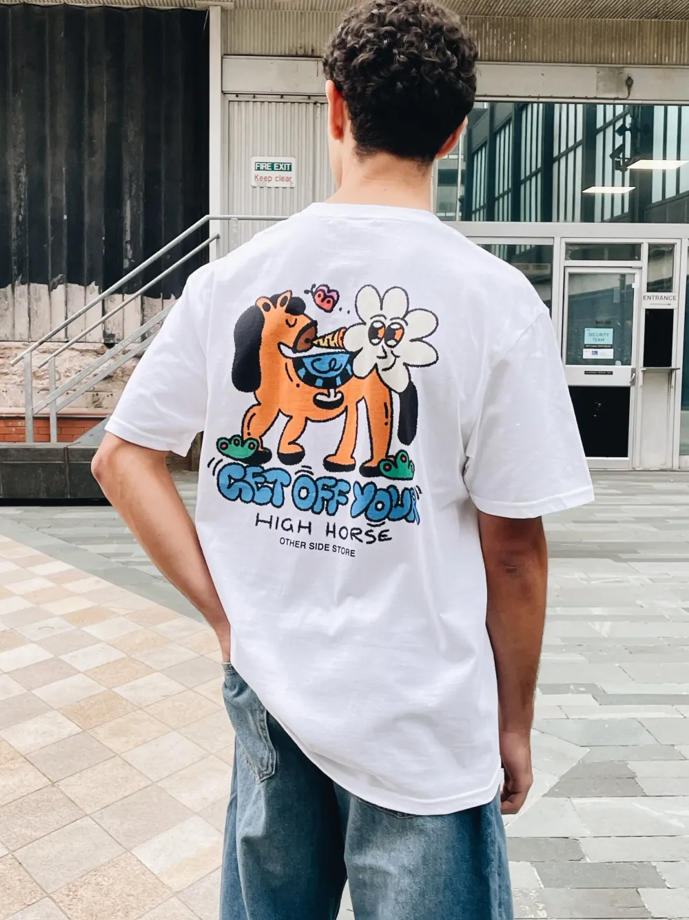 Other Side Store 'High Horse' Tee - White