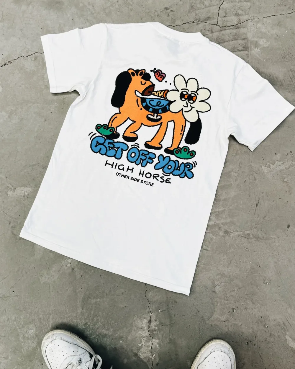 Other Side Store 'High Horse' Tee - White