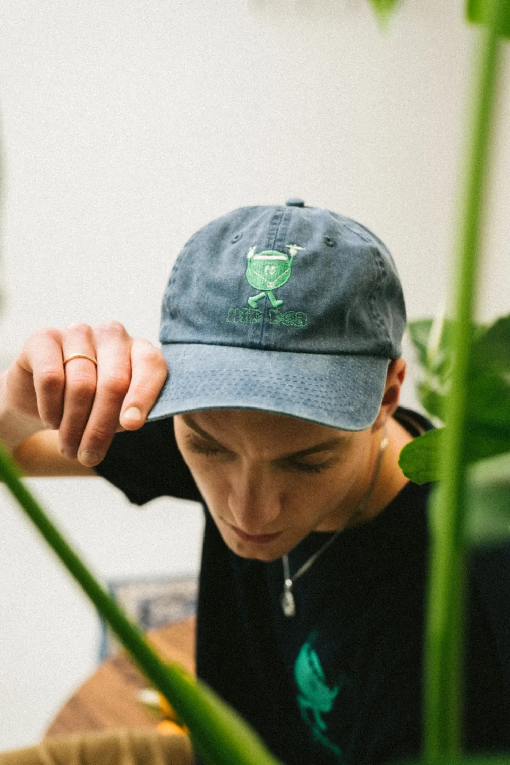Other Side Store 'Hippea' Vintage Washed Blue Cap