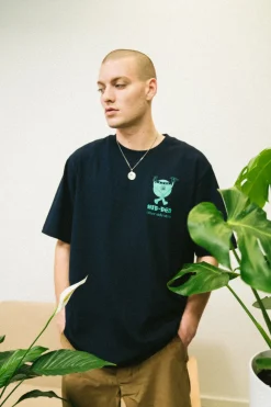 Other Side Store 'Hippeas' Organic Tee - Navy
