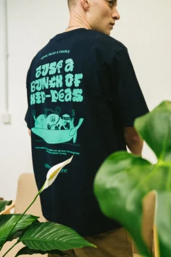 Other Side Store 'Hippeas' Organic Tee - Navy