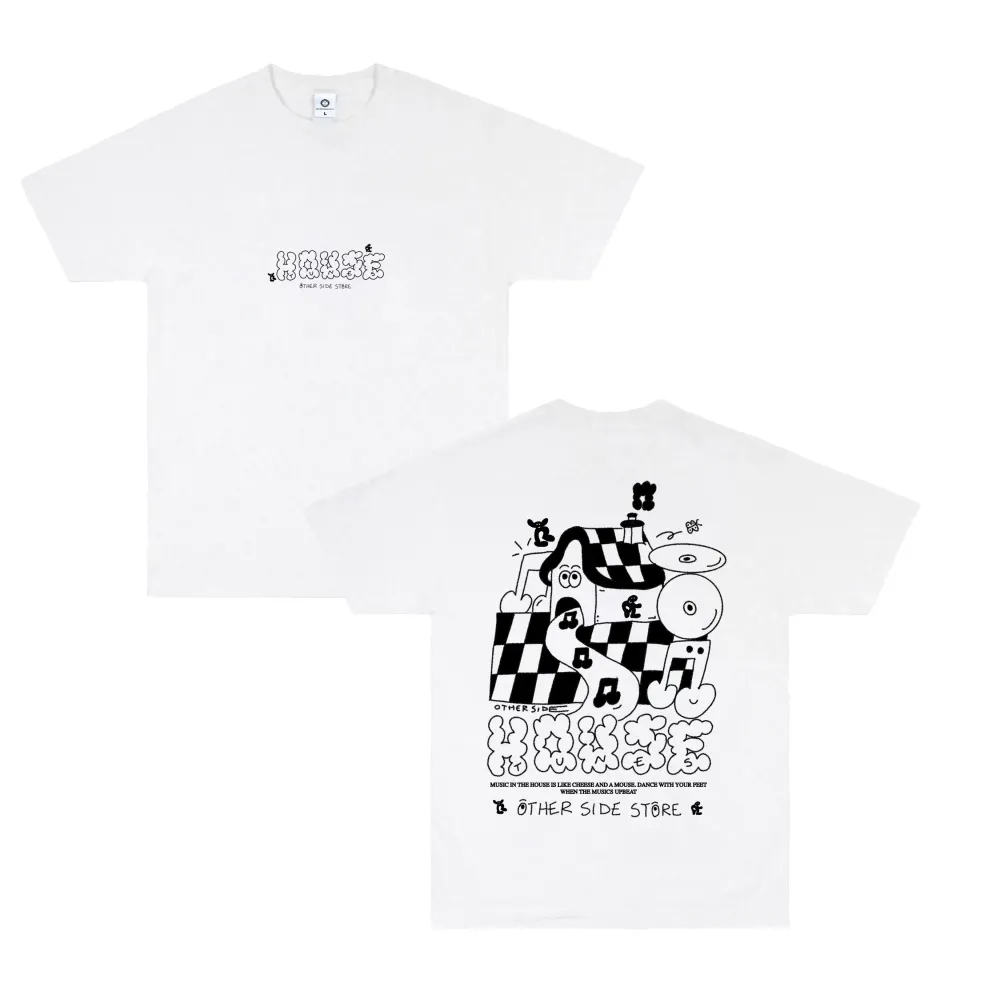 Other Side Store 'House Tunes' Tee - White