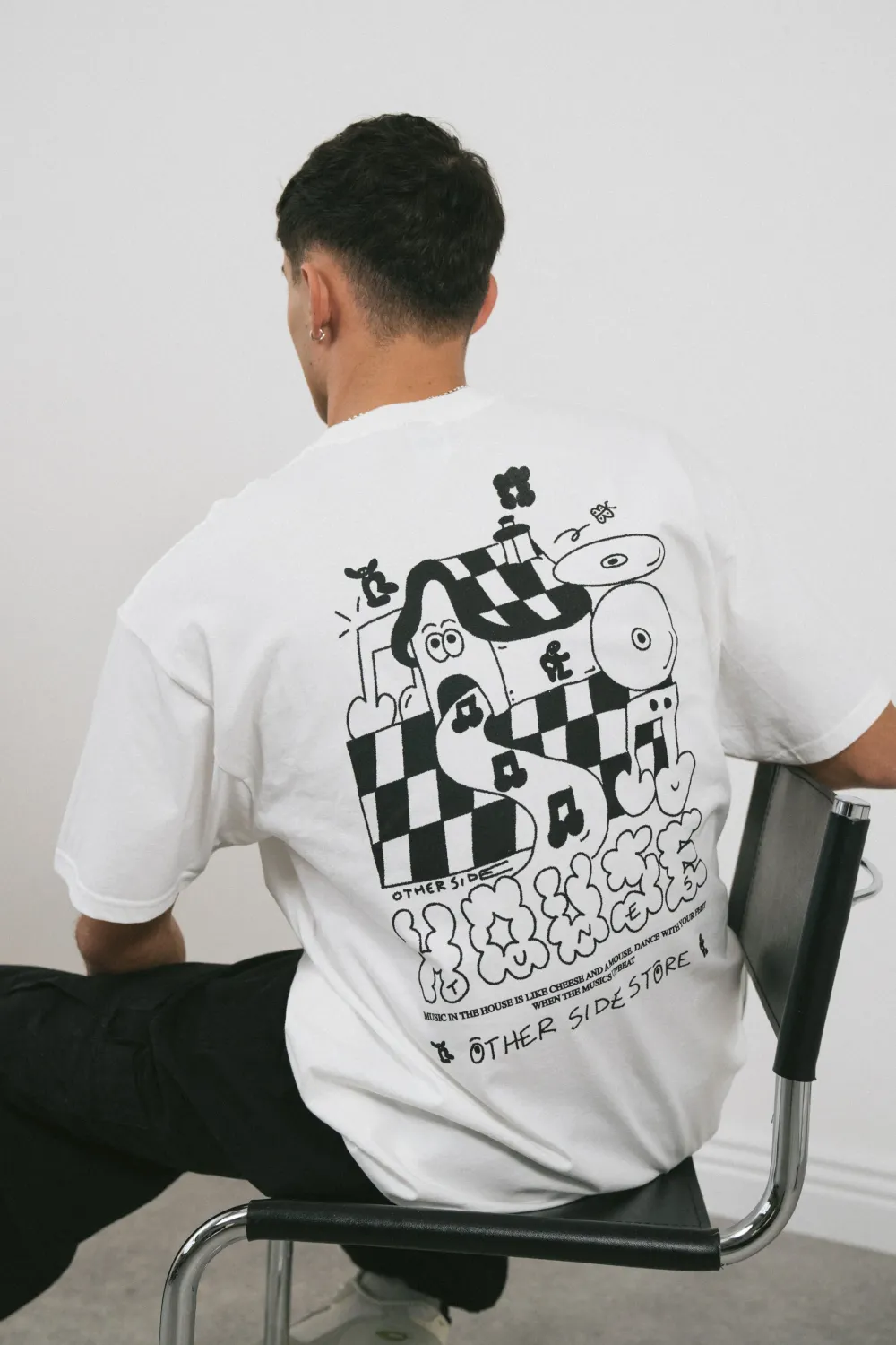 Other Side Store 'House Tunes' Tee - White
