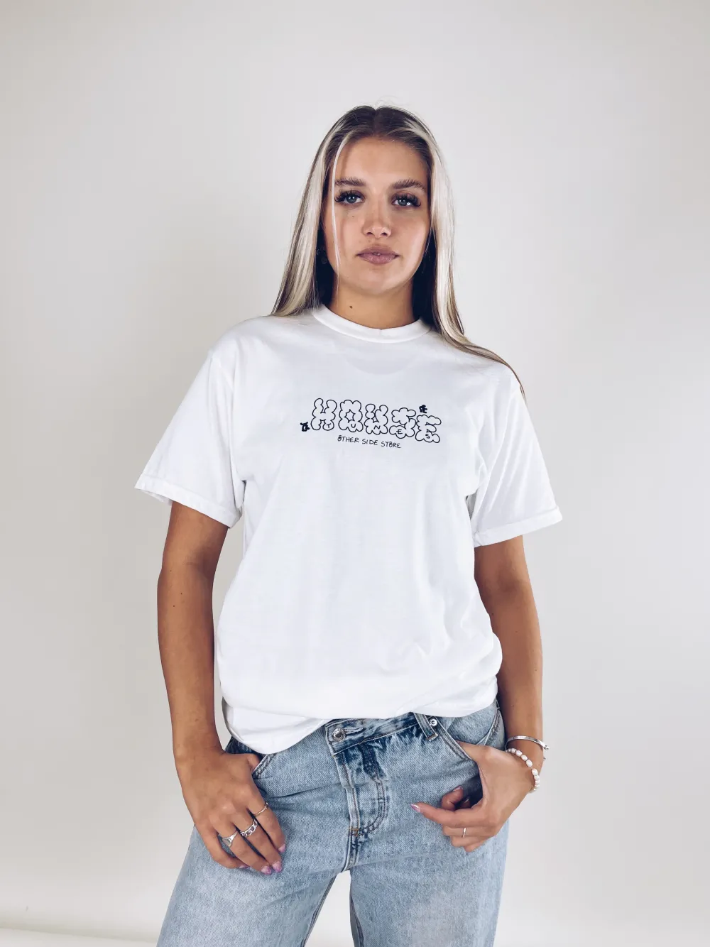 Other Side Store 'House Tunes' Tee - White