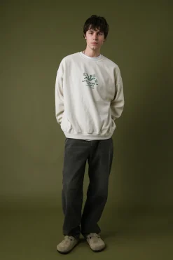 Other Side Store 'Little Thyme' Vintage Washed Sweater - Cream