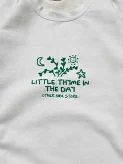Other Side Store 'Little Thyme' Vintage Washed Sweater - Cream