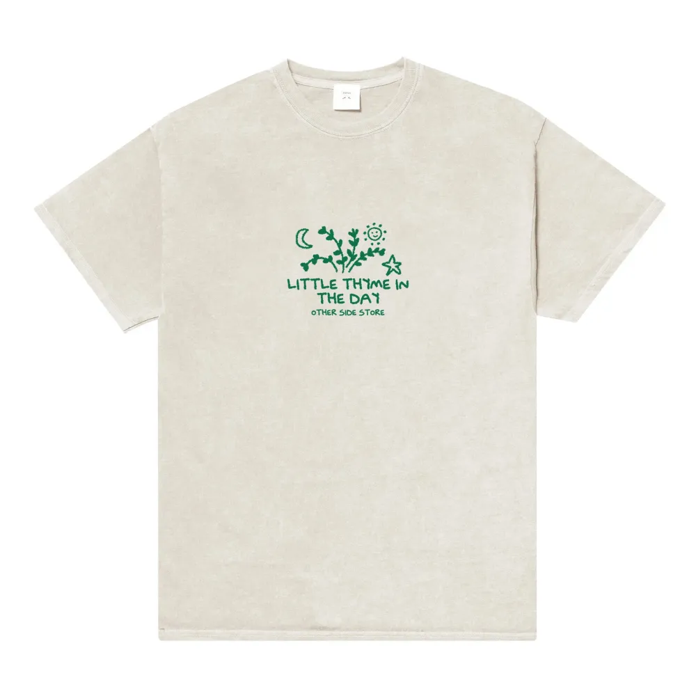 Other Side Store 'Little Thyme' Vintage Washed Tee - Cream