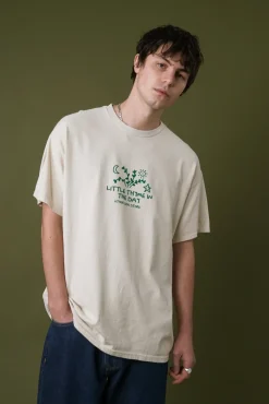 Other Side Store 'Little Thyme' Vintage Washed Tee - Cream